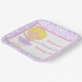 キュートブロンドバレリーナバースデーパーティー ペーパープレート (傾斜あり)