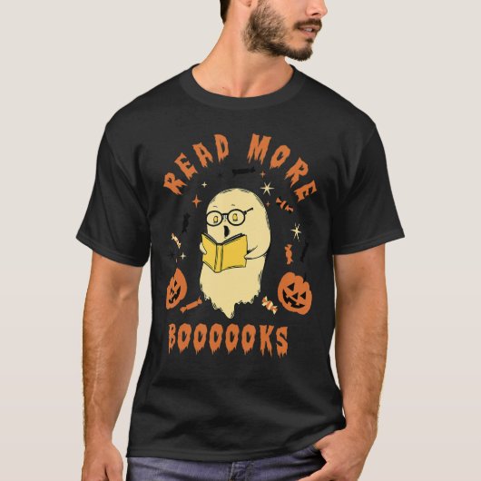 キュートブークス読幽霊もっと本先生ハロウ Tシャツ (正面)