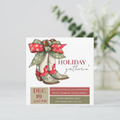 キュートブーツアンドボウホリデーパーティー 案内状 (スタンド正面)