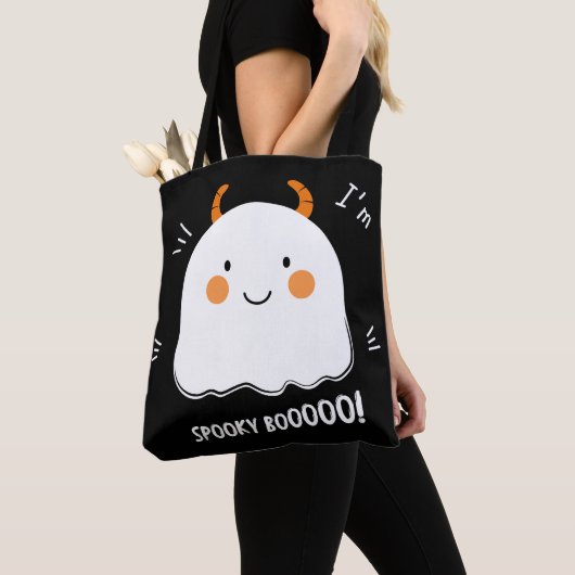 キュートブ不気味ーデーモン幽霊 トートバッグ (クローズアップ)
