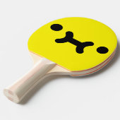 キュートプティ顔イエロー卓球ラケット 卓球ラケット (正面アングル)