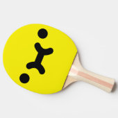 キュートプティ顔イエロー卓球ラケット 卓球ラケット (横)