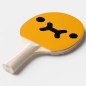 キュートプティ顔オレンジ卓球ラケット 卓球ラケット (正面アングル)