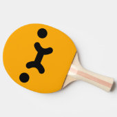 キュートプティ顔オレンジ卓球ラケット 卓球ラケット (横)