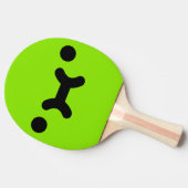 キュートプティ顔グリーン卓球ラケット 卓球ラケット (横)