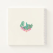 キュートプラントレディーハウス図解入りの、写真付きのプラントネーム ノートブック (裏面)