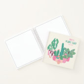 キュートプラントレディーハウス図解入りの、写真付きのプラントネーム ノートブック (内部)