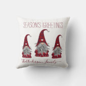 キュートプラ素朴イドパーソナライズされたクリスマス格言小妖精や小人 クッション (裏面)