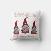 キュートプラ素朴イドパーソナライズされたクリスマス格言小妖精や小人 クッション (正面)