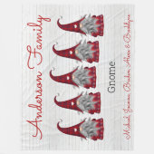 キュートプラ素朴イドフェイクウッドファミリー格言小妖精や小人 フリースブランケット (正面)