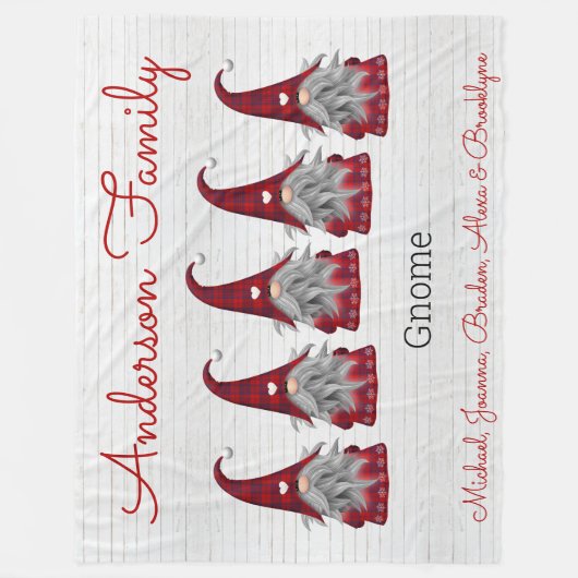 キュートプラ素朴イドフェイクウッドファミリー格言小妖精や小人 フリースブランケット (正面)