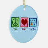 キュートプリスクール先生ピースラブプリック セラミックオーナメント (右)