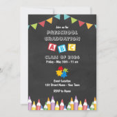 キュートプリスクール卒業招待状 招待状 (正面)