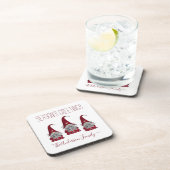 キュートプレイ素朴ドクリパーソナライズされたスマス格言小妖精や小人 コースター (右側)