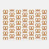 キュートプレッツェルスケッチプリント ラッピングペーパーシート (正面2)