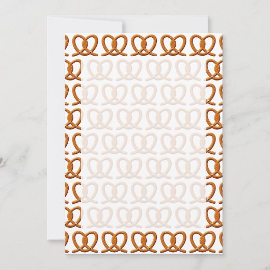 キュートプレッツェルスケッチプリント 招待状 (正面)