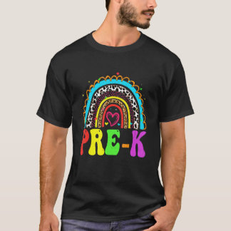 キュートプレKヒョウレインボー新学期ファーストダ Tシャツ