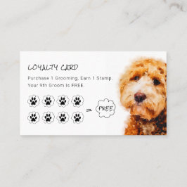 キュートプードルドッググルーミングショップロイヤリティ 名刺