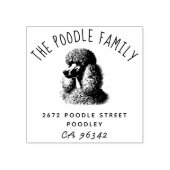 キュートプードルファミリーネーム差出人住所 ラバースタンプ (インプリント)
