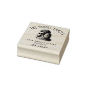 キュートプードルファミリーネーム差出人住所 ラバースタンプ (スタンプ)