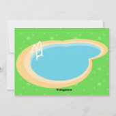 キュートプールパーティーボーイズ誕生日招待状 招待状 (裏面)