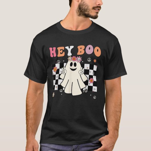 キュートヘイブー幽霊女性女の子幼児面白いハロウ Tシャツ (正面)