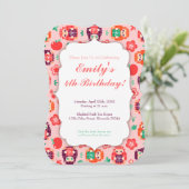 キュートヘジー(贈り物付き) -カスタム誕生日招待状 招待状 (スタンド正面)