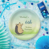 キュートヘッジホッグカスタム誕生日 ペーパープレート (パーティー)