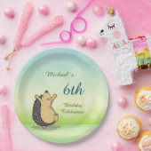 キュートヘッジホッグカスタム誕生日 ペーパープレート (パーティー)