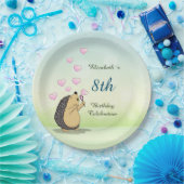 キュートヘッジホッグガールズ誕生日 ペーパープレート (パーティー)