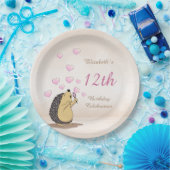 キュートヘッジホッグガールズ誕生日 ペーパープレート (パーティー)