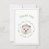 キュートヘッジホッグシンプルサンキューカード サンキューカード (正面)