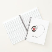 キュートヘッジホッグハート白黒 ノートブック (内部)