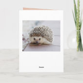 キュートヘッジホッグバラ金ゴールドカスタム誕生日 カード (裏面)