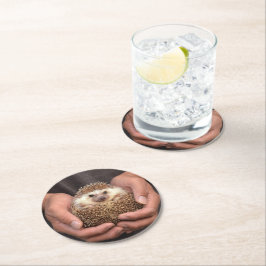 キュートヘッジホッグフェイクバラ金ゴールドコースター ラウンドペーパーコースター