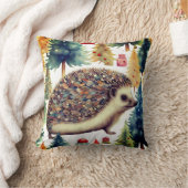 キュートヘッジホッグホリデーツリーズ クッション (ブランケット)