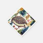 キュートヘッジホッグホリデーツリーズ スタンダードカクテルナプキン (角)