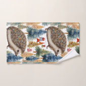 キュートヘッジホッグホリデーツリーズ バスタオルセット (ハンドタオル)