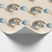 キュートヘッジホッグボーイ誕生日 ラッピングペーパー (角)