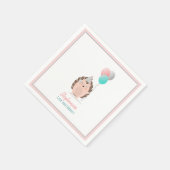 キュートヘッジホッグ誕生日 スタンダードカクテルナプキン (角)