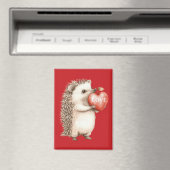 キュートヘッジホッグ赤いハートラブ マグネット (インサイチュ (食洗機))