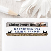 キュートヘンハウスバックヤードファームチキンと卵 ラベル (インサイチュ)