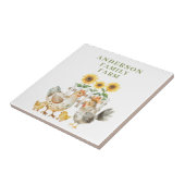 キュートヘンファームハパーソナライズされたウス タイル (側面)