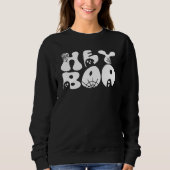 キュートヘーブーおかしいハロウィーングルービーレトロ幽霊 スウェットシャツ (正面)