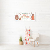 キュートベお洒落アーキャンプ誕生日ウェルカム 横断幕 (インサイチュ)