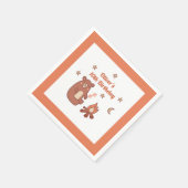 キュートベお洒落アーキャンプ誕生日 スタンダードカクテルナプキン (角)