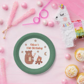 キュートベお洒落アーキャンプ誕生日 ペーパープレート (パーティー)