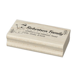 キュートベアとつる植物差出人住所 ラバースタンプ