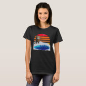 キュートベアアイス魚釣りサンセット Tシャツ (正面フル)