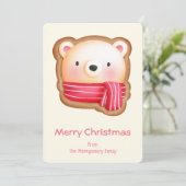 キュートベアインザウィンタースカーフクッキースケッチ シーズンカード (スタンド正面)